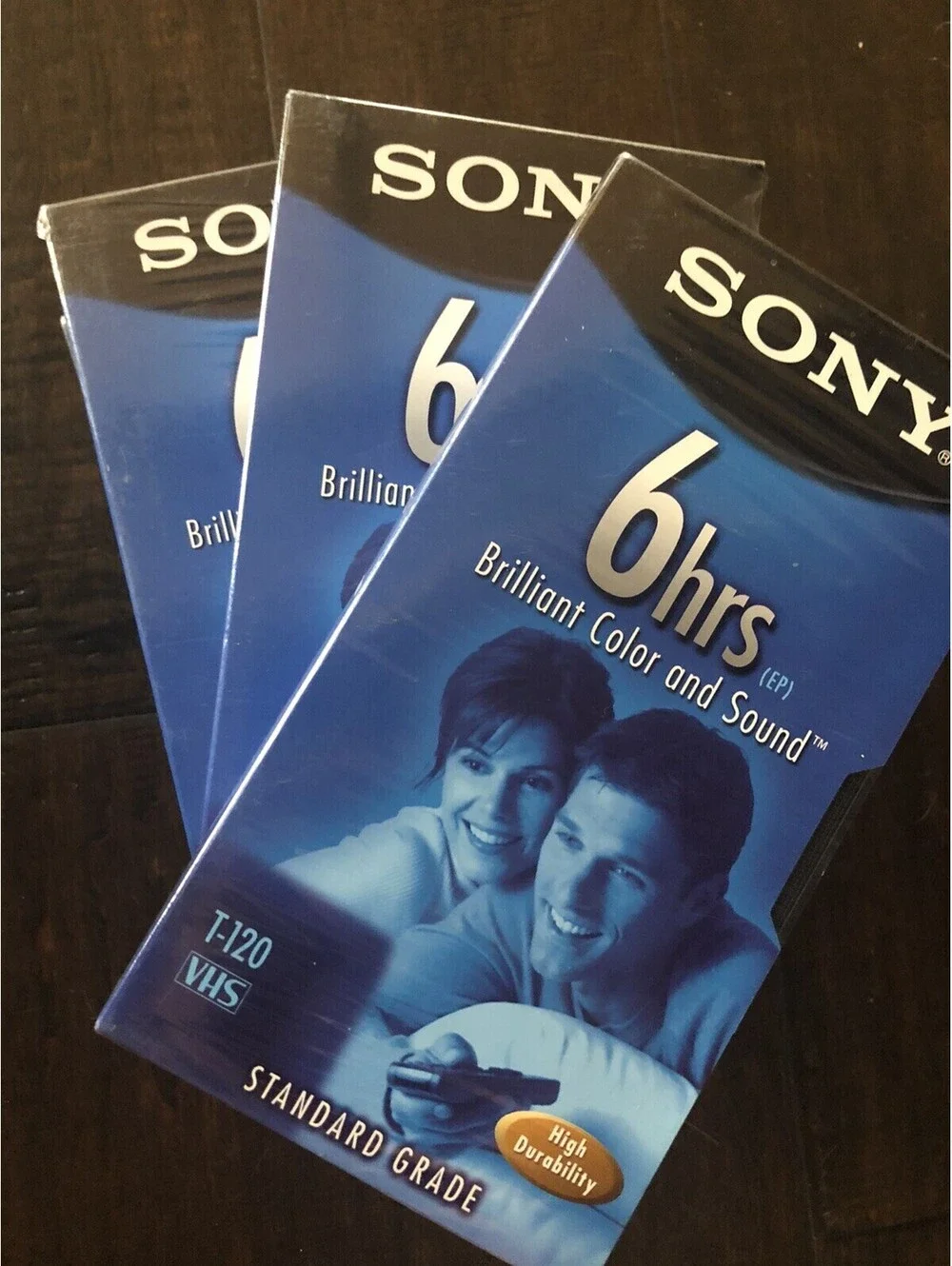 New Sony 6 Hrs VHS Tapes 5pc Blank Cassettes Standard.
